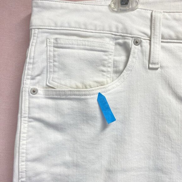 Madewell Stove Pipe High Rise Straight Leg Jeans Pants Women 20W White Stretch - Picture 2 of 16